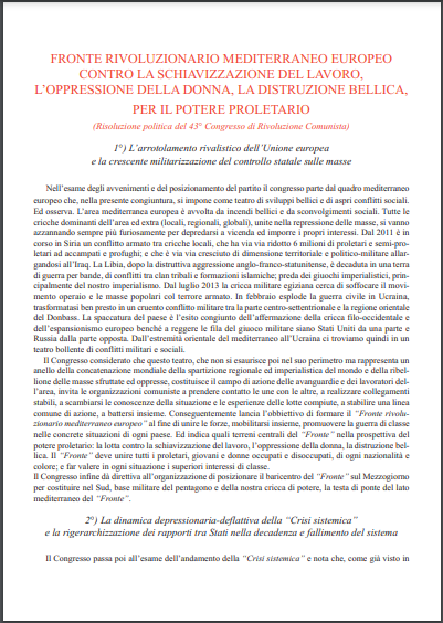 Risoluzione politica 43 Congresso